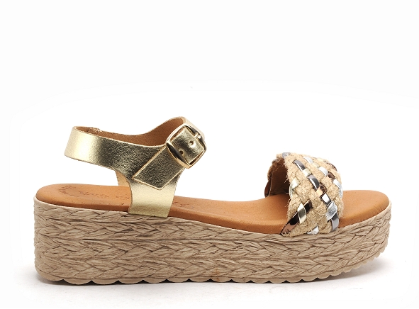 Eva frutos nu pieds talons femme 797 or