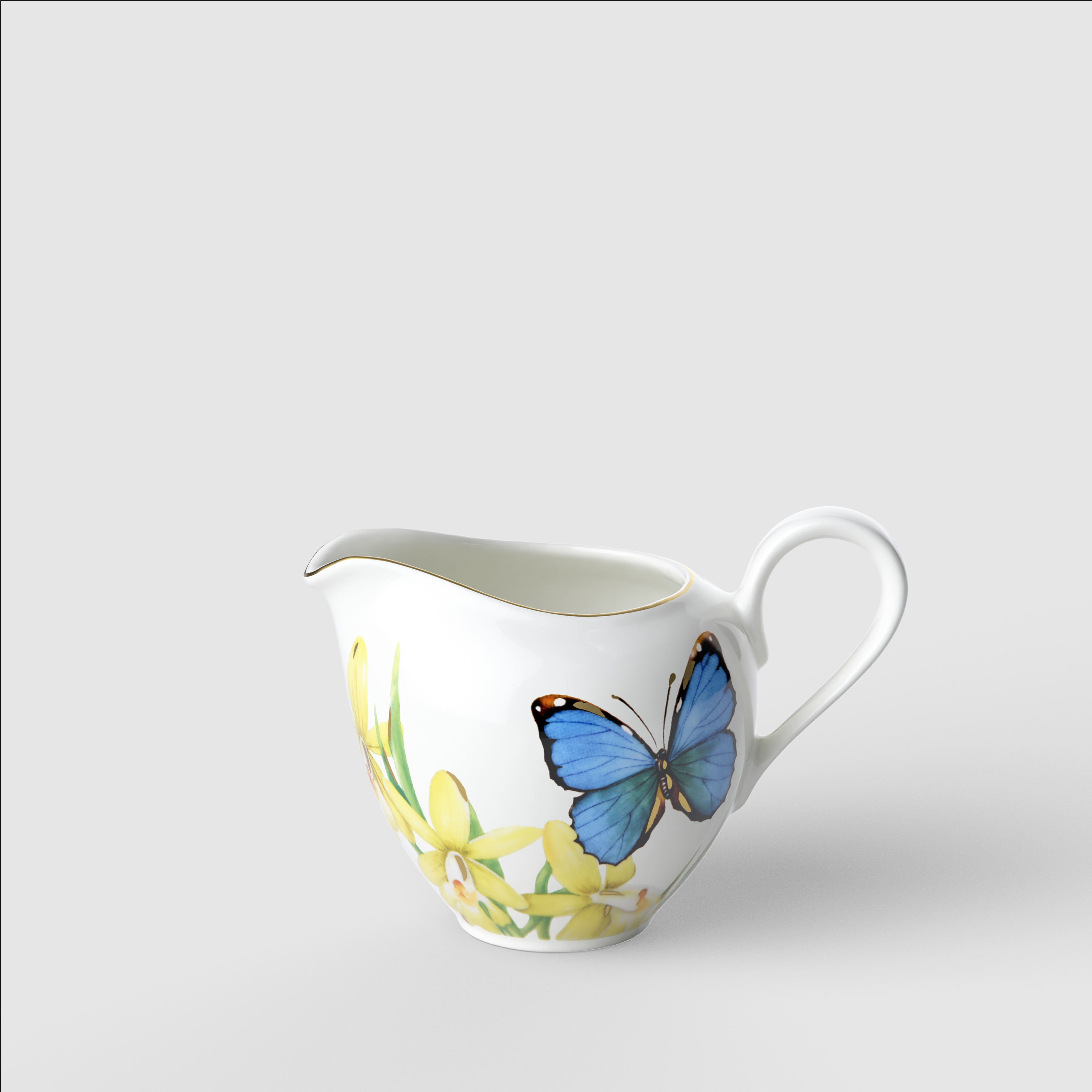 Amazonia Creamer Multi-colored, 6.1 oz, Premium Bone Porcelain