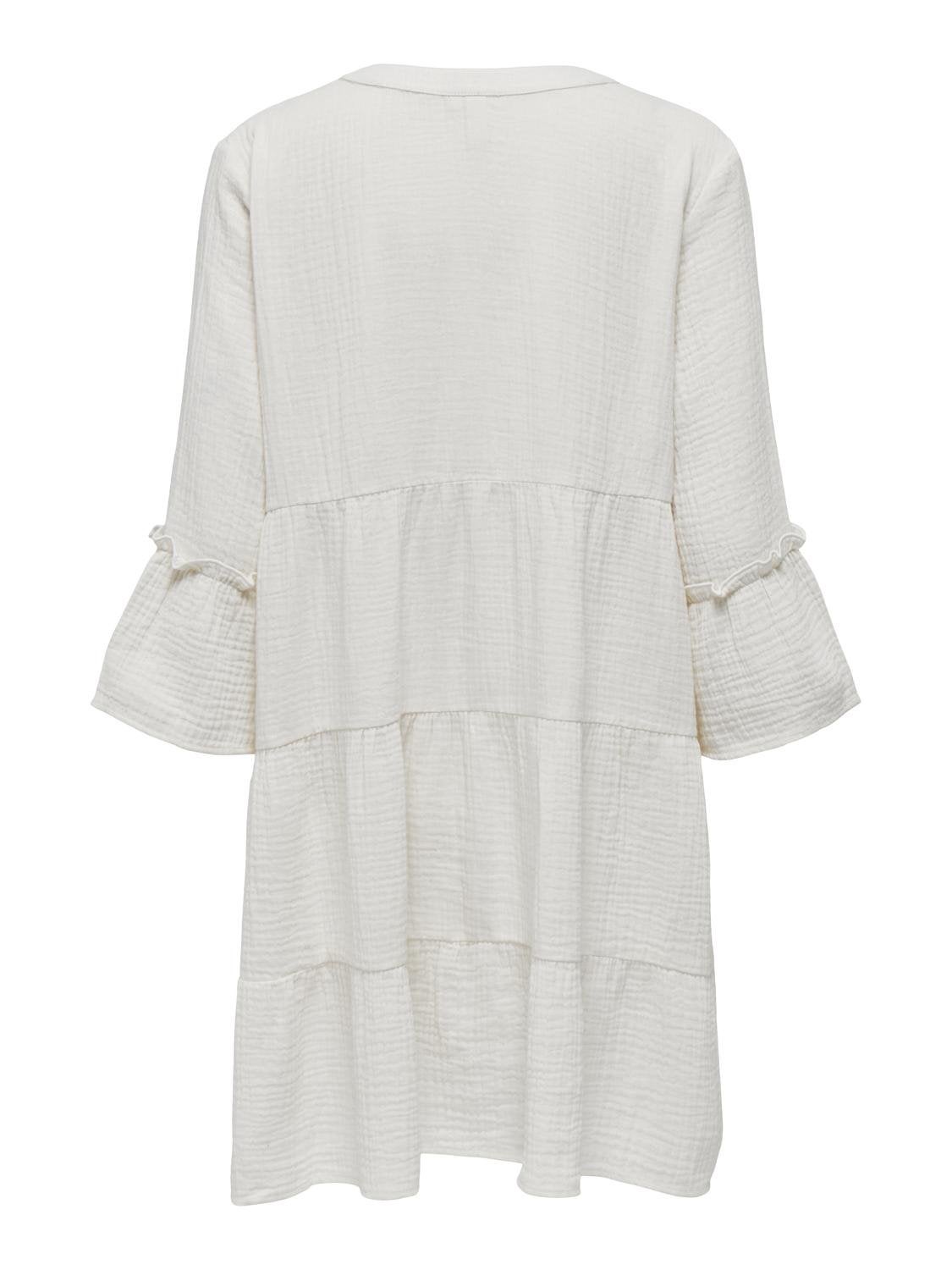 ONLTHYRA Kurzes Kleid Cloud Dancer
