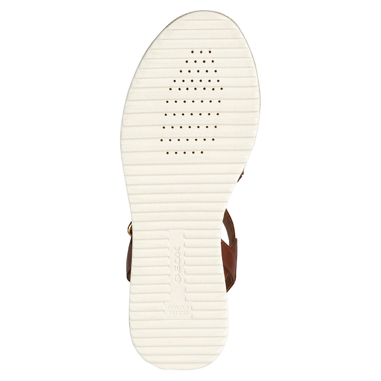 Geox Sandales en Cuir Eolie marron - Talon 5.5 cm