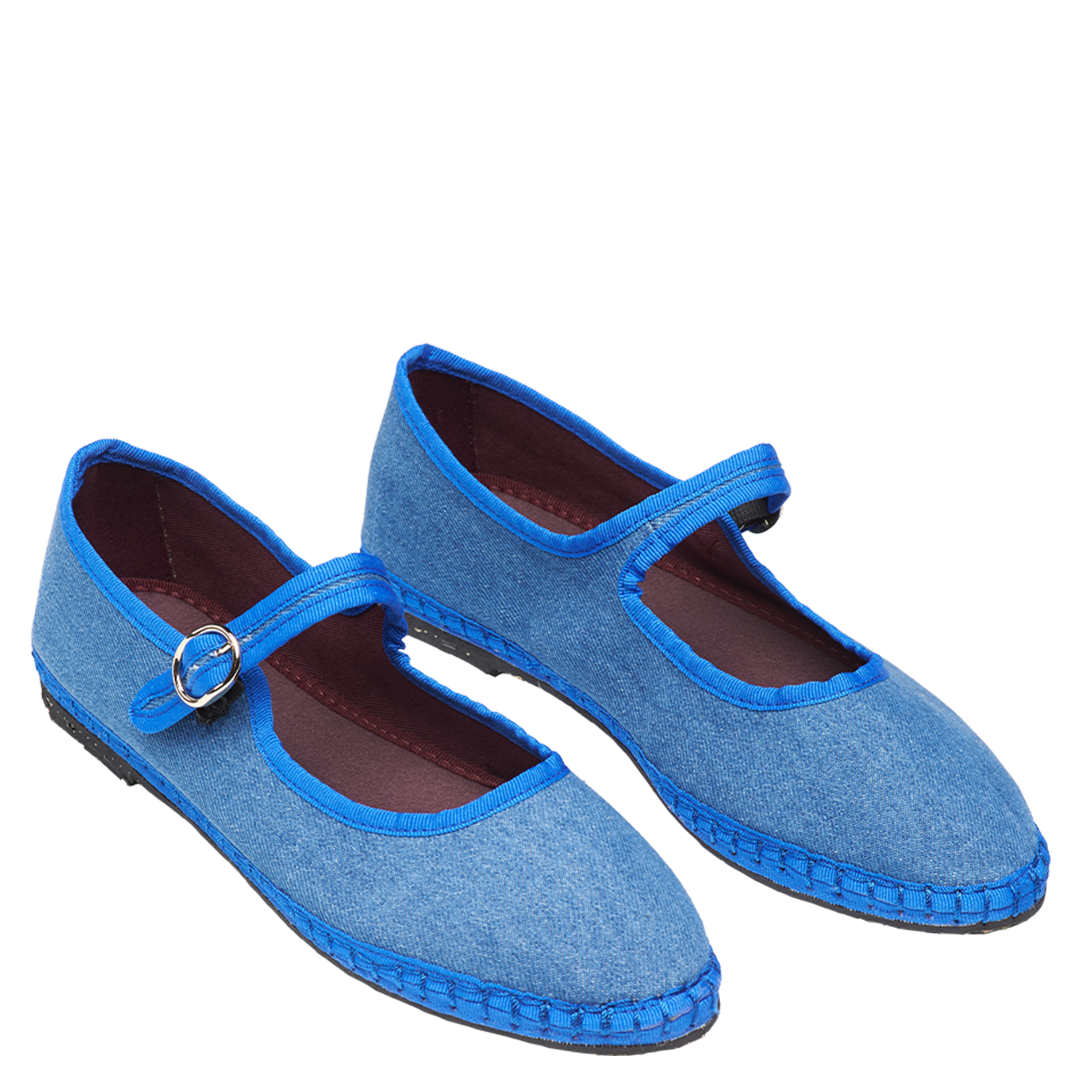 SOSHI - Ballerines en denim de coton | Bleu