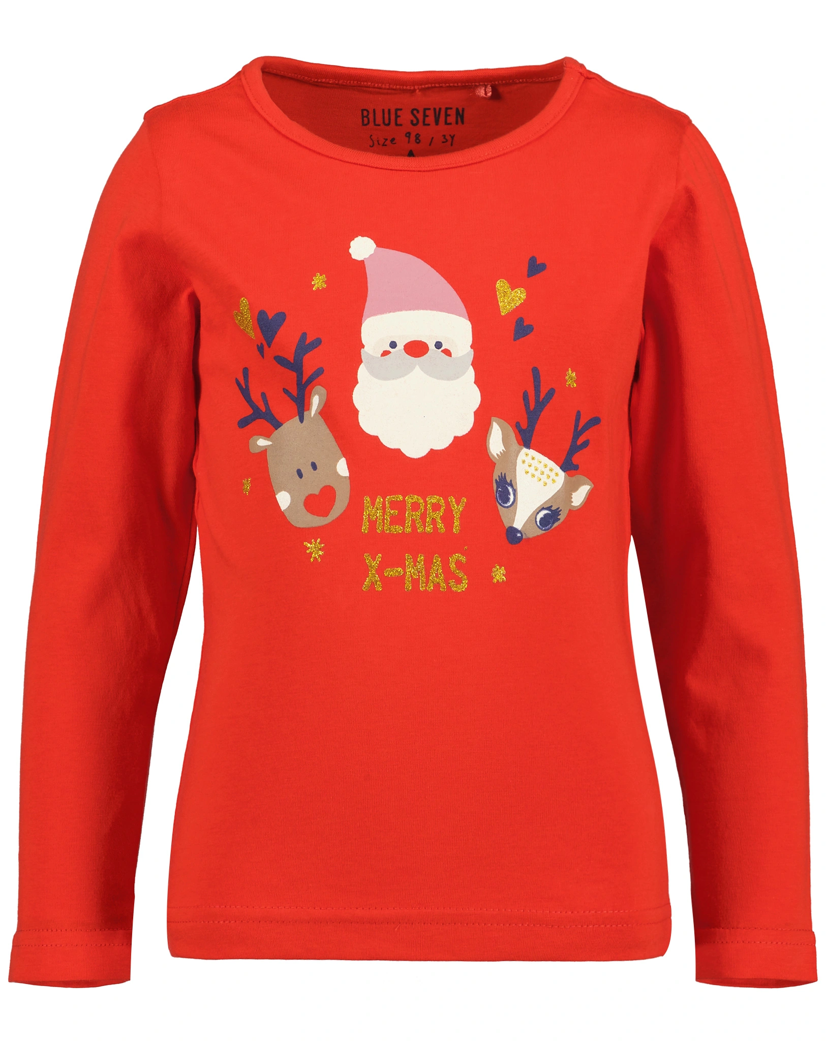 Langarmshirt MERRY X-MAS in tomate