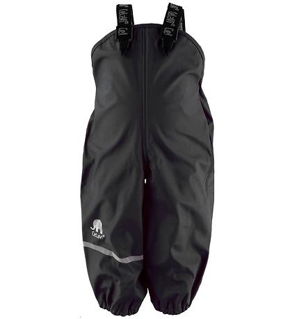 CeLaVi Regenhose m. Träger - PU - Schwarz