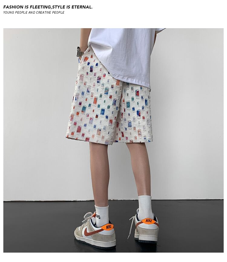 AXEN - Geruite shorts met trekkoordtaille