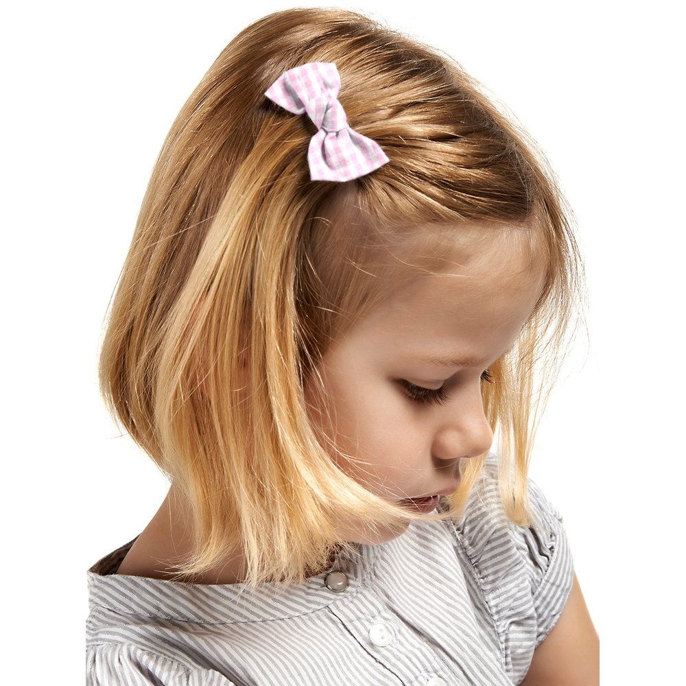 Barrette Petit Noeud Vichy Rose