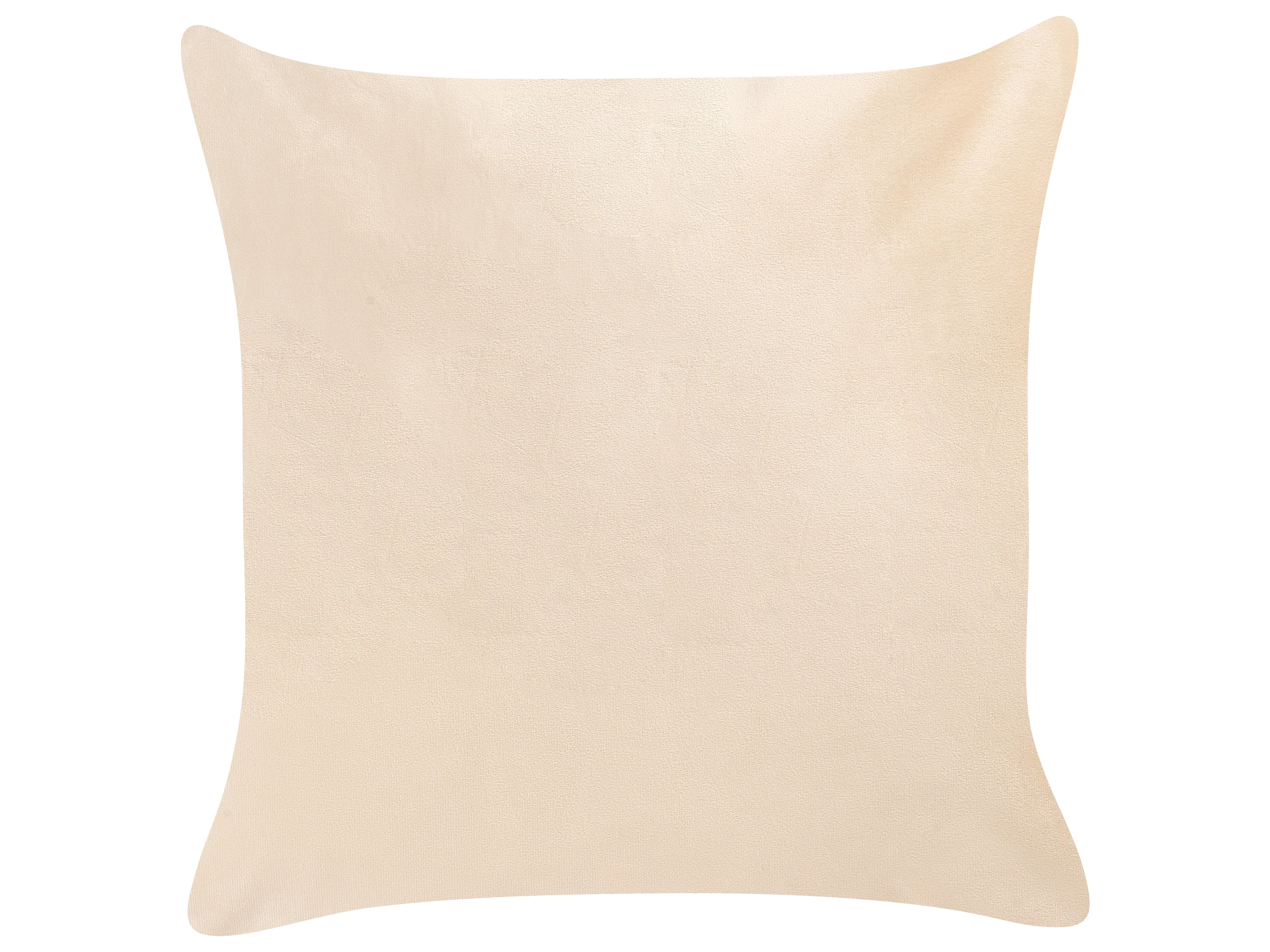 Set van 2 sierkussens TALINUM Fluweel 45 x 45 cm Beige dierenprint