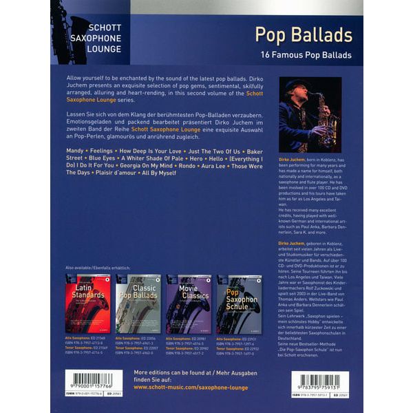 Schott Pop Ballads A-Sax