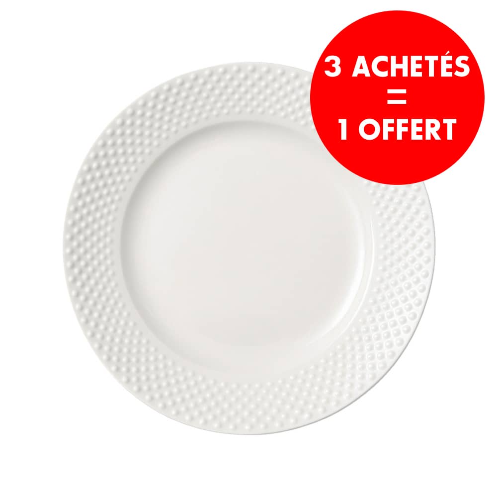 Assiette en mélamine blanche PERLA 21 cm