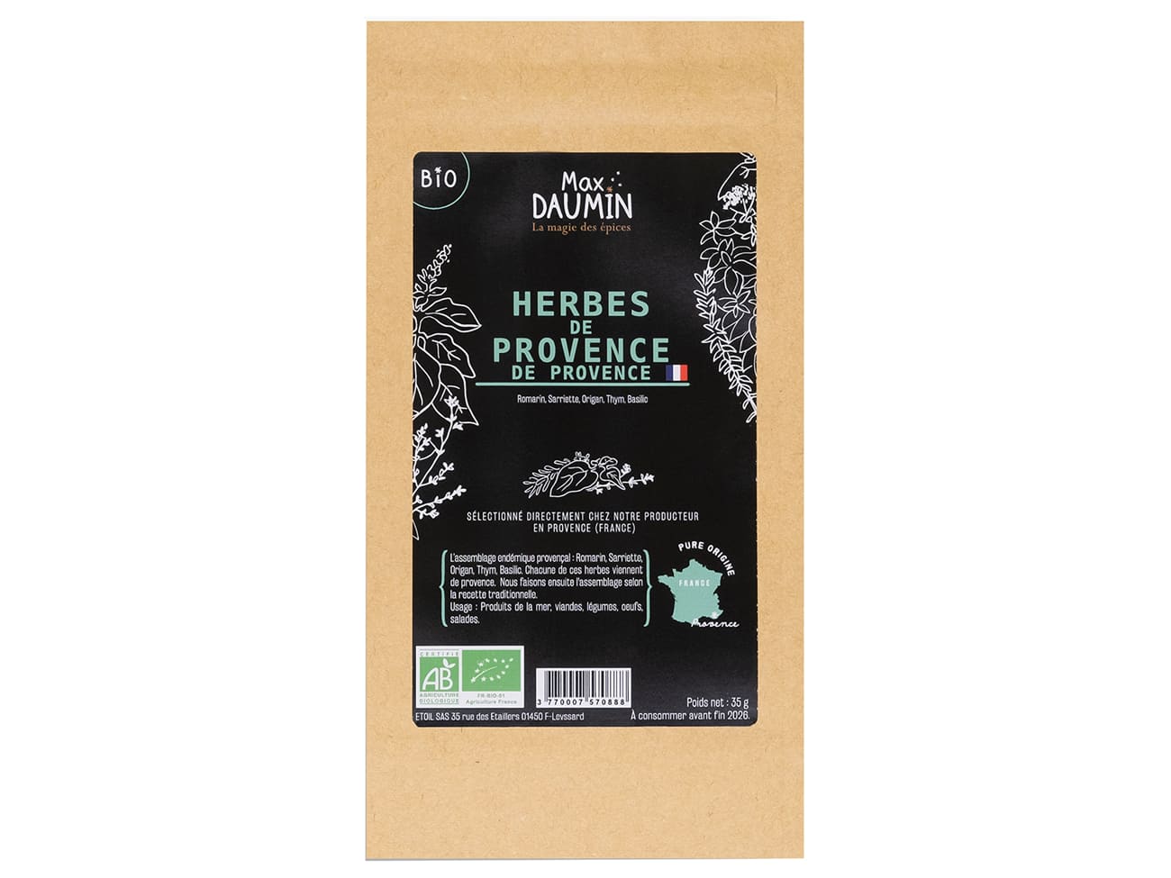 Herbes de Provence Bio - 35 g - Max Daumin