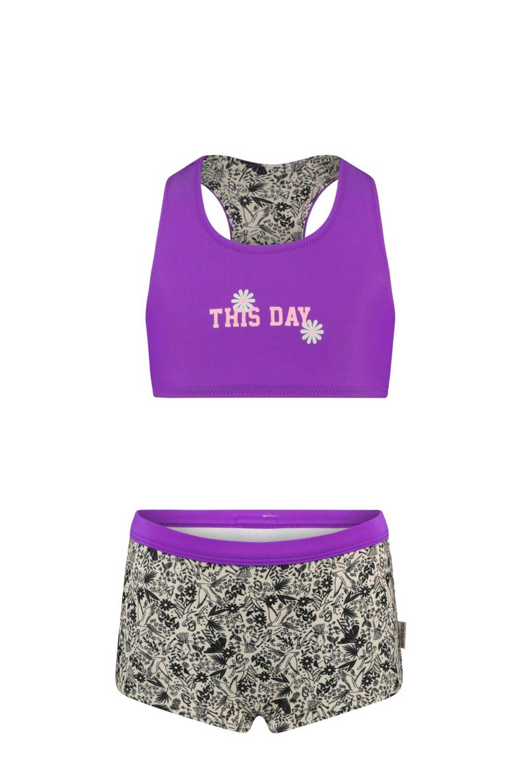 crop bikini paars