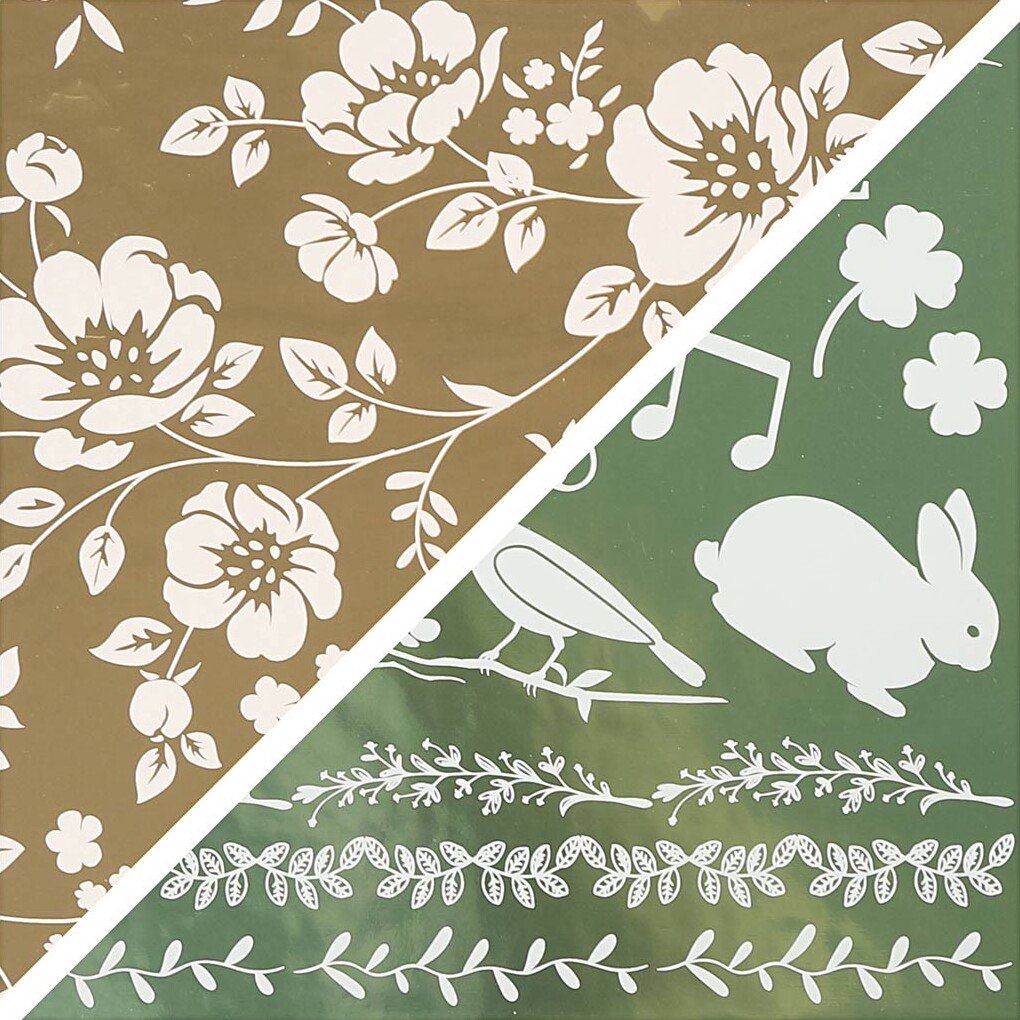 Dekorationsfolie Og Design Limark - Blomster - 15X15 CM - 2X2 Ark