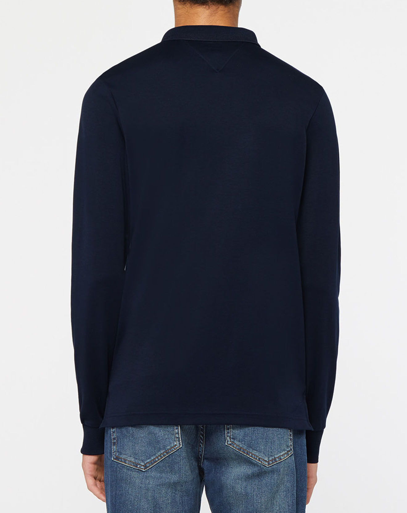 Tommy Hilfiger Polo Slim zippé Interlock bleu marine
