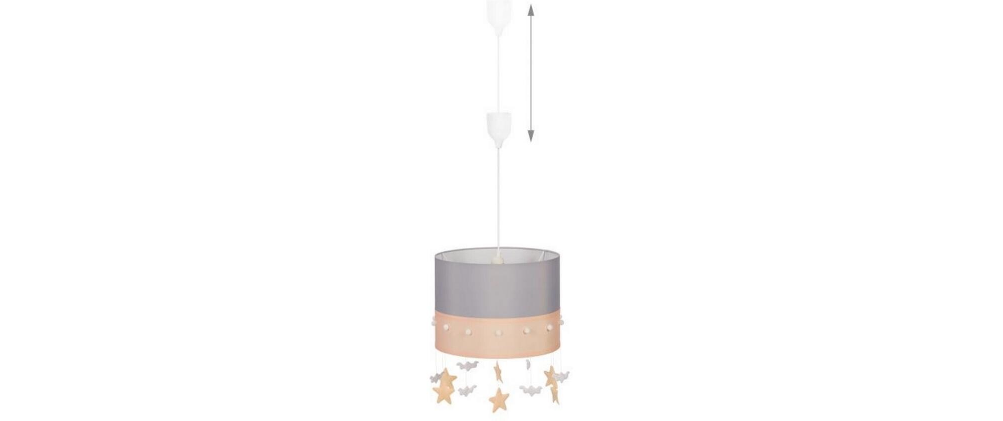 Hängelampe Himmel Grau/Beige/WeissRunde Pendellampe für das Kinderzimmer