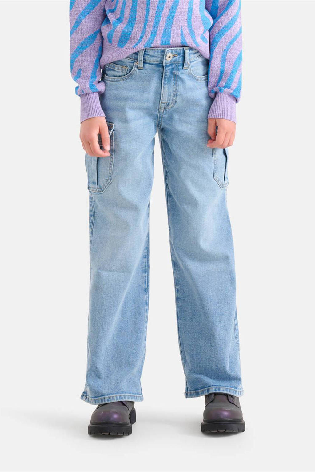 Shoeby high waist loose fit jeans mediumstone