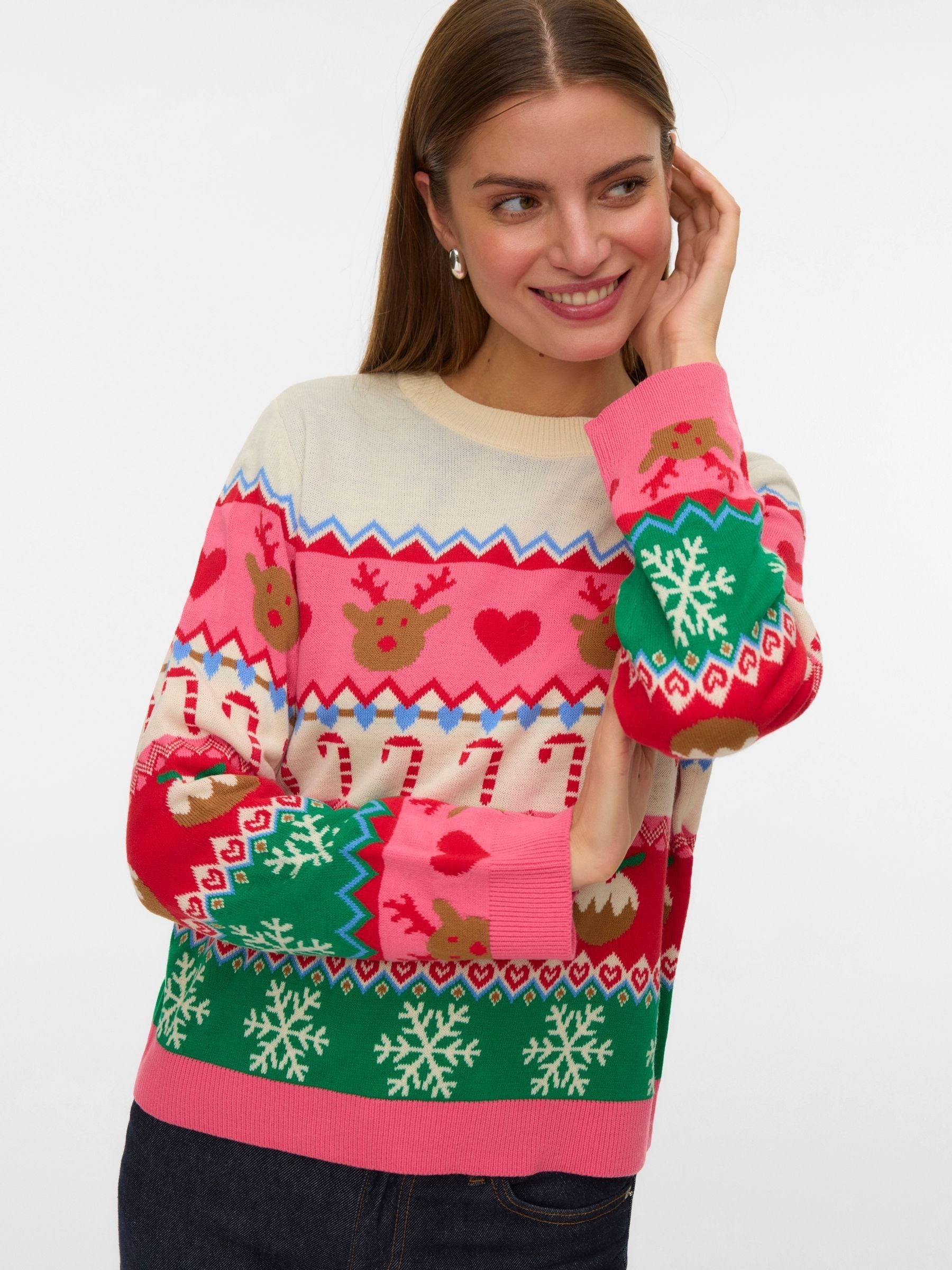 VERO MODA Cosy Candy Cane Novelty Jumper
