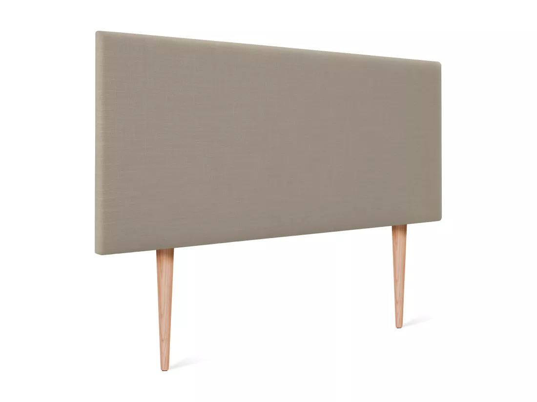 DHOME Tête de lit en lin naturel lisse 90x105cm avec pieds Lits 80/90 - Terre