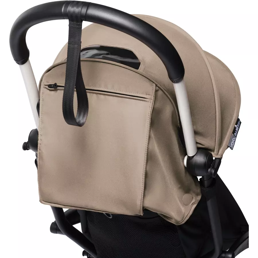 BABYZEN Kinderwagen YOYO2 6+ White mit Textilset Taupe und Backpack YOYO Black