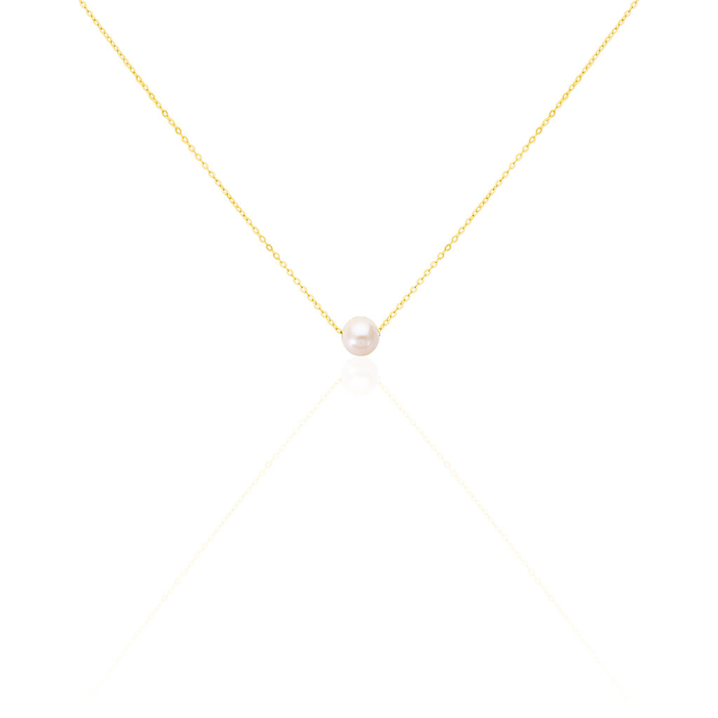 Collier Sissy Or Jaune Perle De Culture