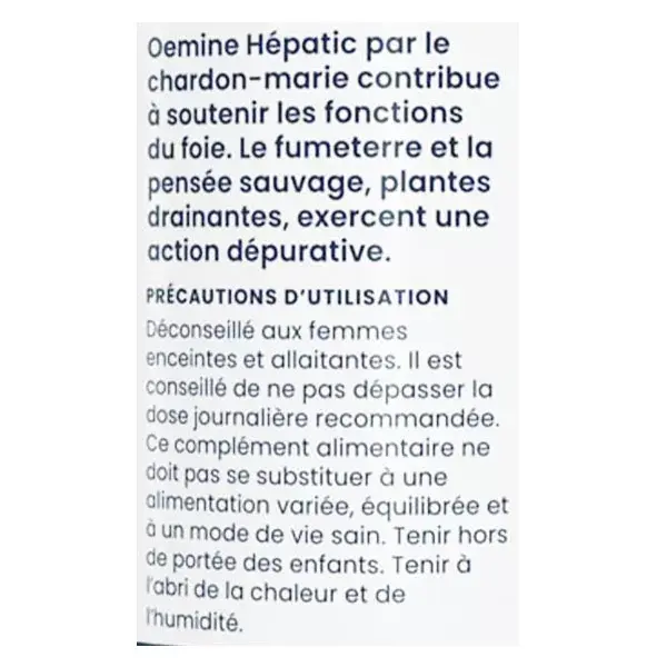 Oemine Hepático 60 cápsulas