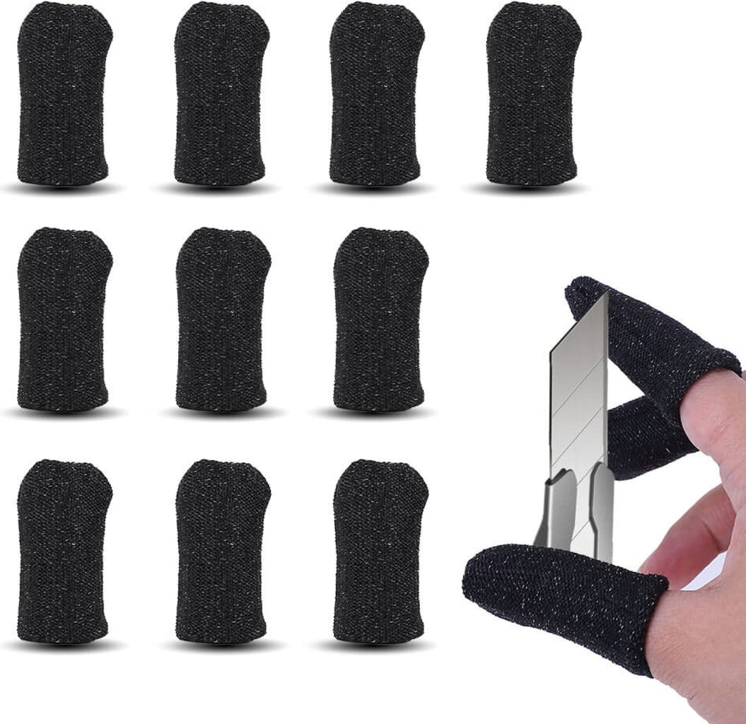 Hanboost  Cut Resistant Finger Sleeve Protectors Set, 10 Stk    Flexibler Schnittschutz für Finger