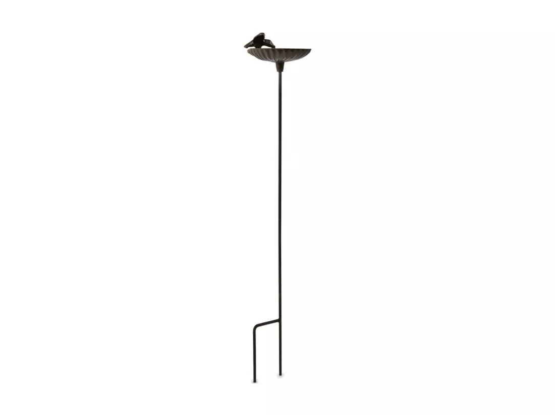 Abreuvoir oiseau sur pied fonte Fonte Marron - Décoration d'Autrefois