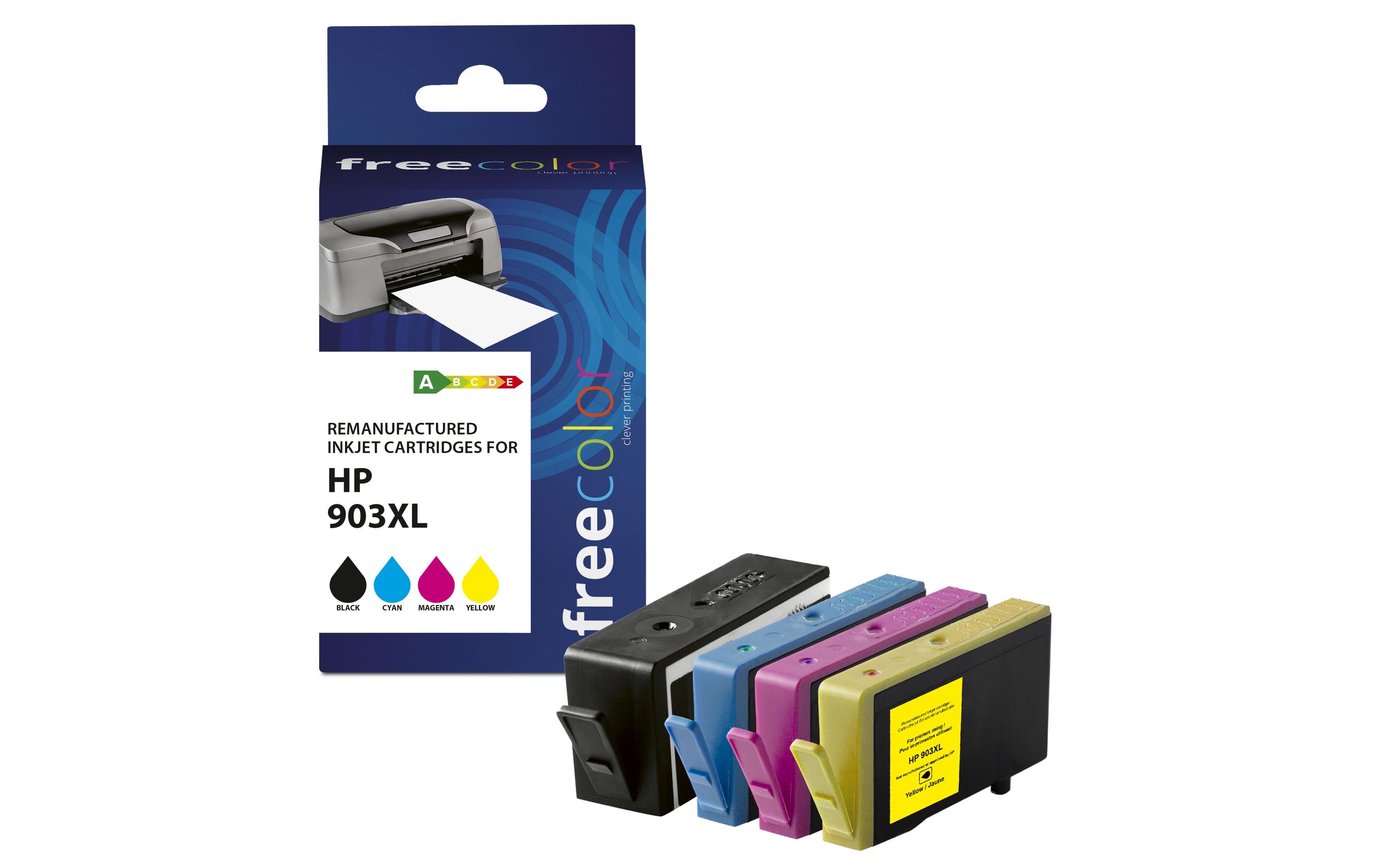 Tinte HP No. 903 XL Multipack ColorTintenset: Schwarz, Cyan, Magenta und Gelb