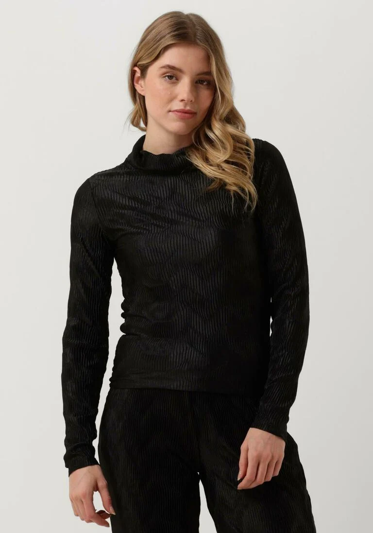 ANOTHER LABEL zwarte another label  charlot top l/s
