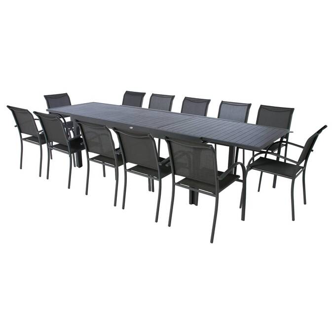 Table de jardin extensible PIAZZA Graphite