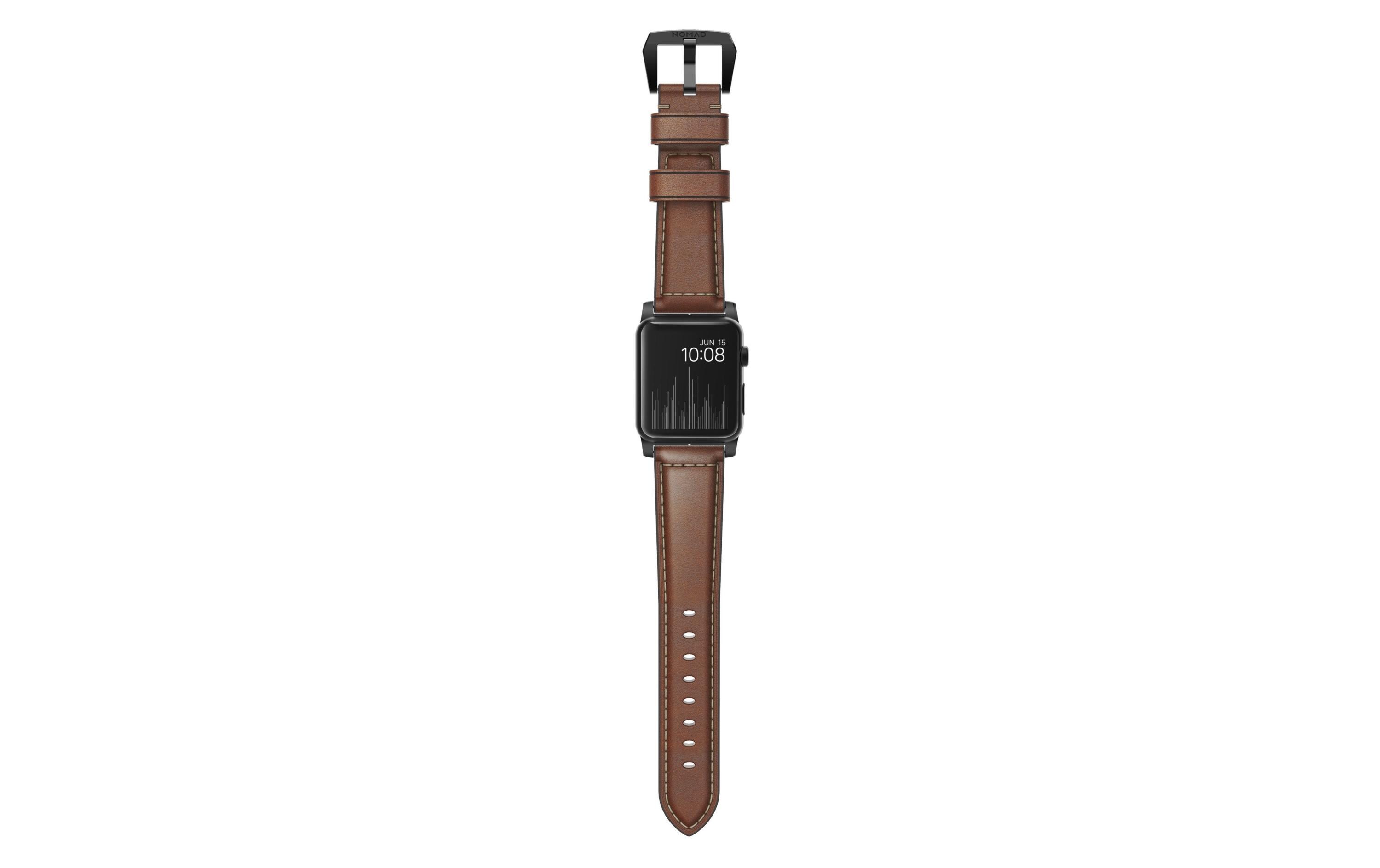 Lederarmband Traditional Strap Apple Watch Braun/SchwarzPremium-Lederarmband für die Apple Watch