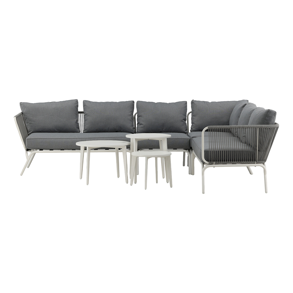 Loungeset Hanne 2 delig - met zitkussens Grijs