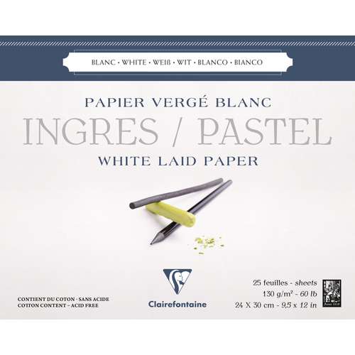 Clairefontaine Ingres Pastellblock, weiß