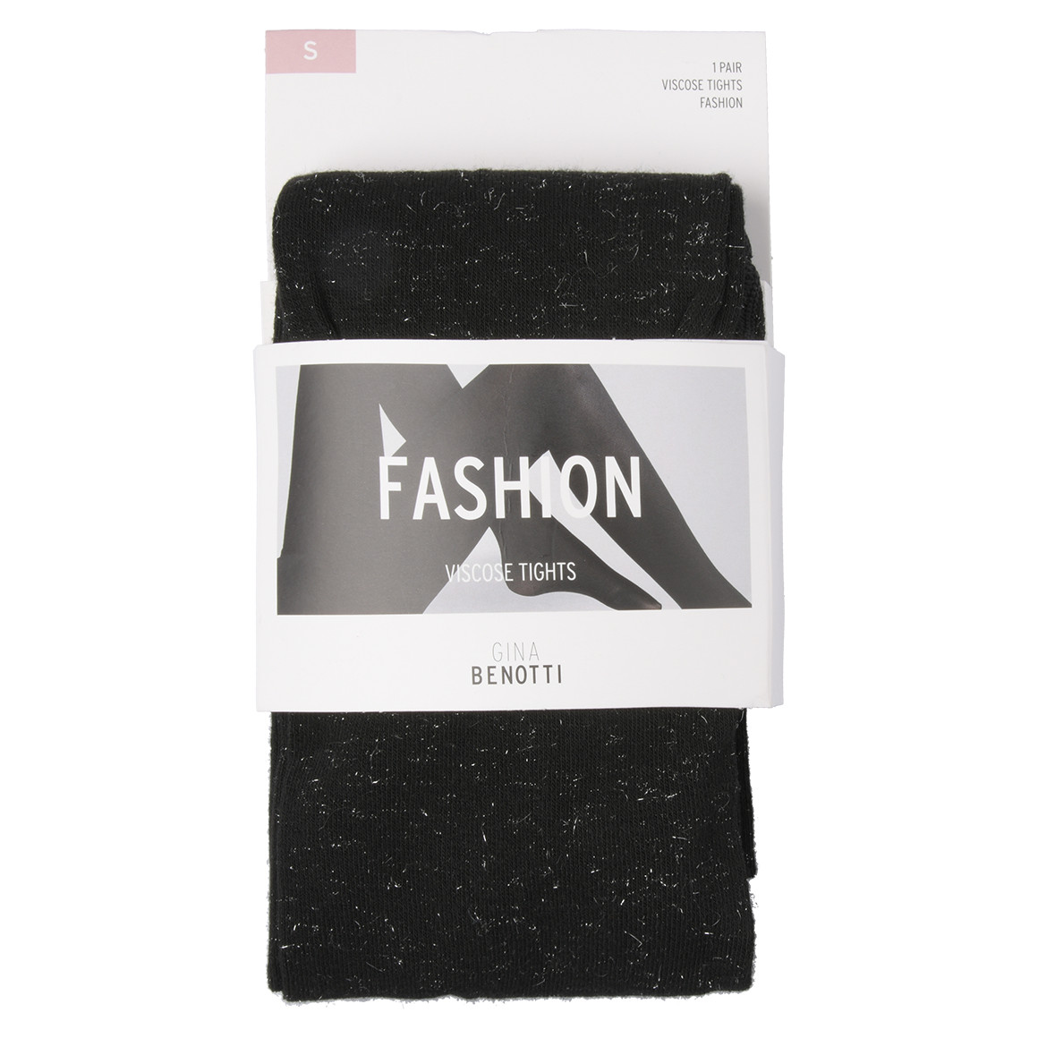 Gina Benotti Damen Strumpfhose mit Effektgarn schwarz