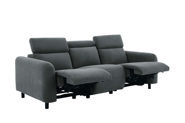 Home affaire 3-Sitzer »SKAANE in Cord, Sofa mit manueller u. elektrischer Relaxfunktion« Relax-Funktion in 2 Sitzen, Kopfteilverstellung, Federkernpolsterung