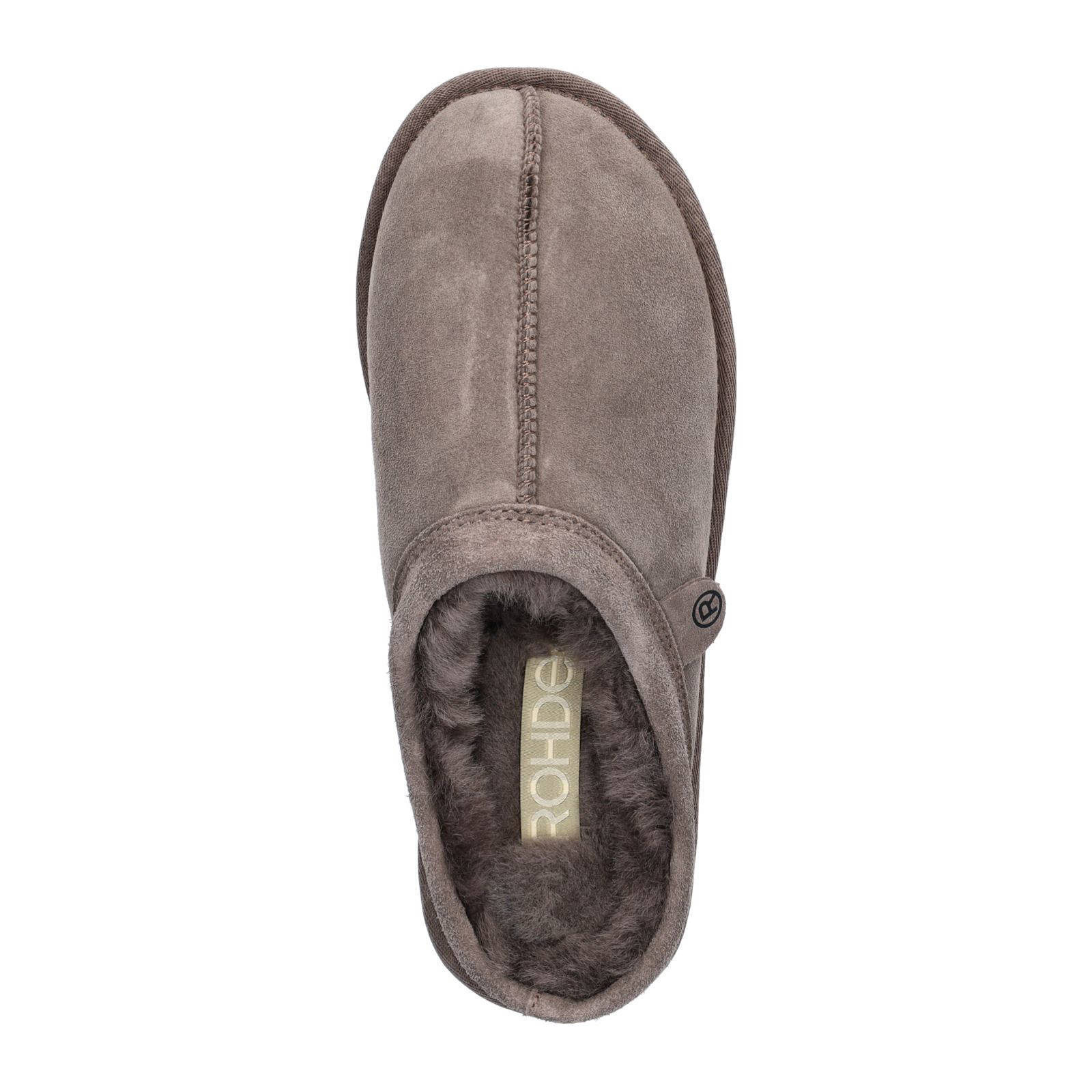 Rohde suède pantoffels taupe