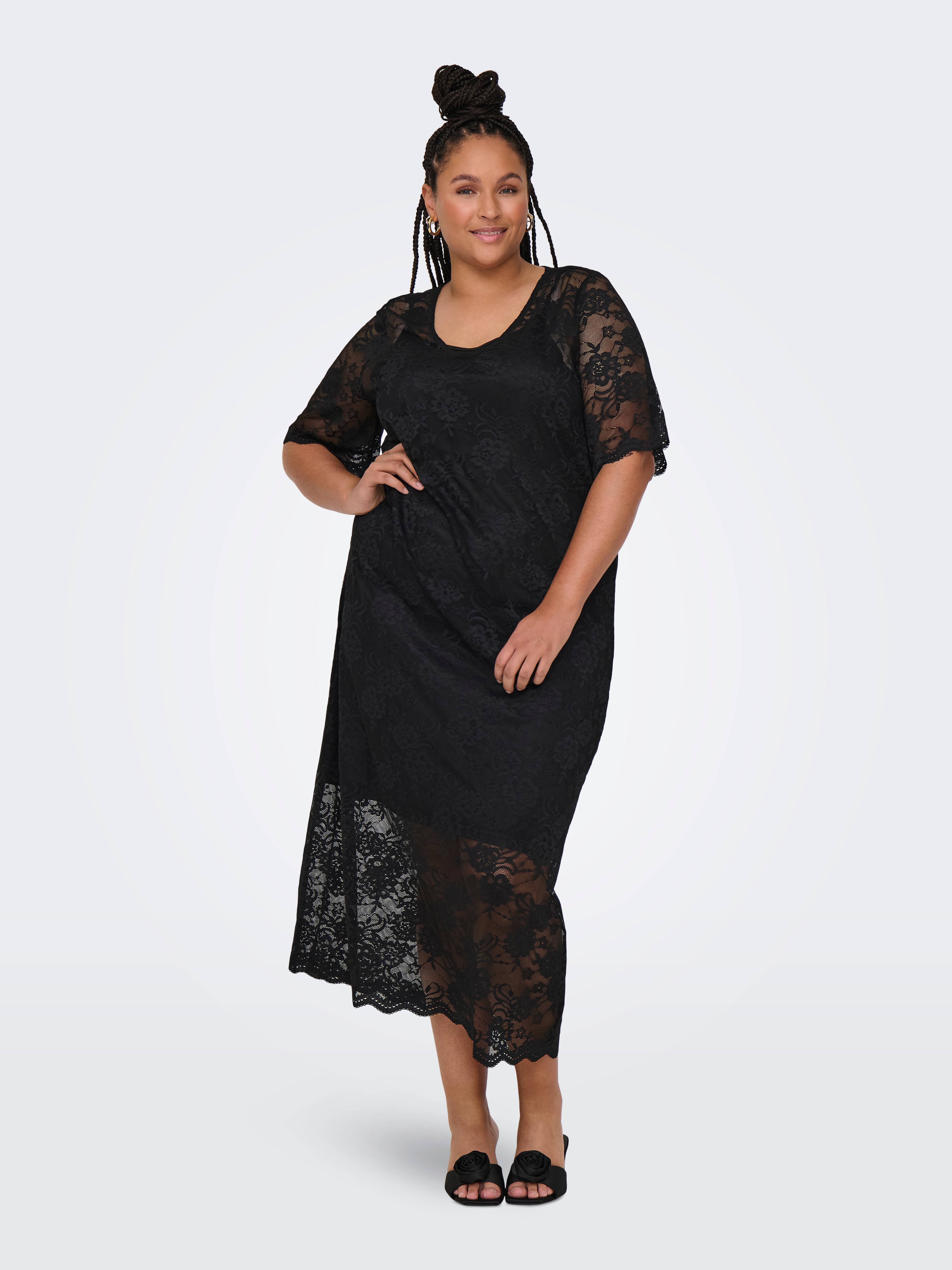 CARSILINA Langes Kleid Black