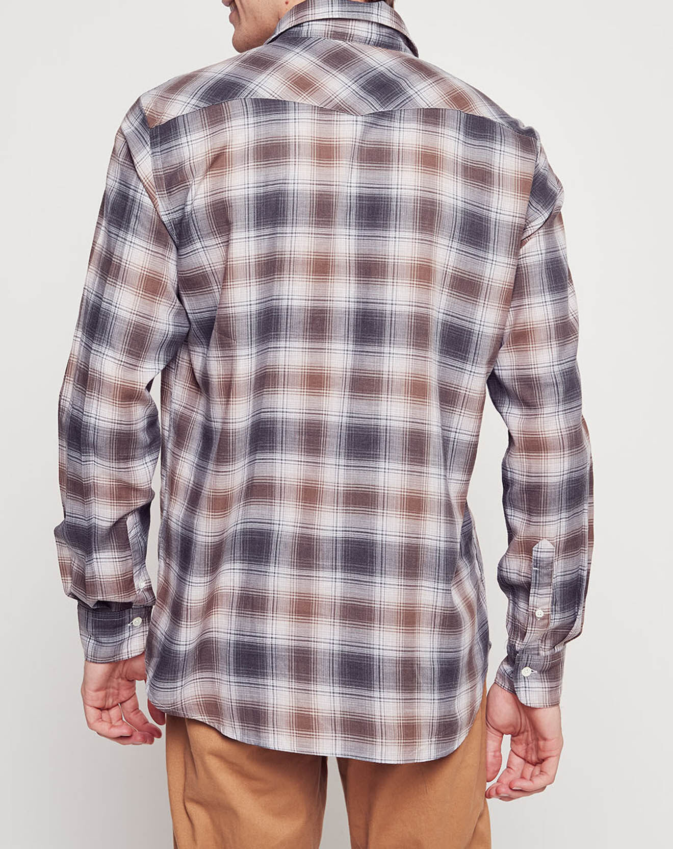 Hartford Chemise Slim Storm à carreaux marron