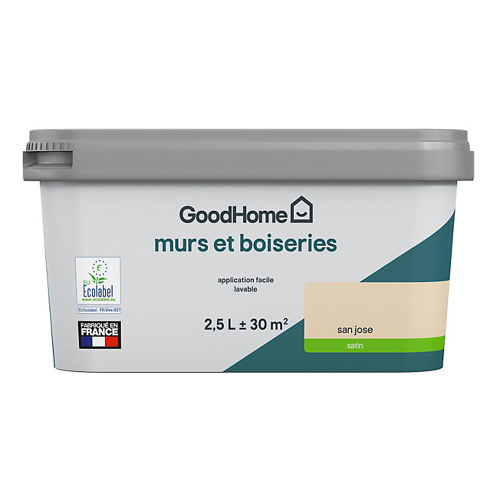 Peinture intérieure couleur Murs et boiseries GoodHome San Jose beige 2,5L