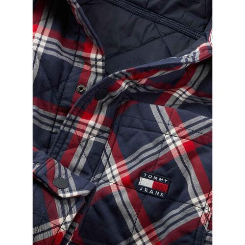 Tommy Jeans - TJM PADDED CHECK OVERSHIRT Desert Azul