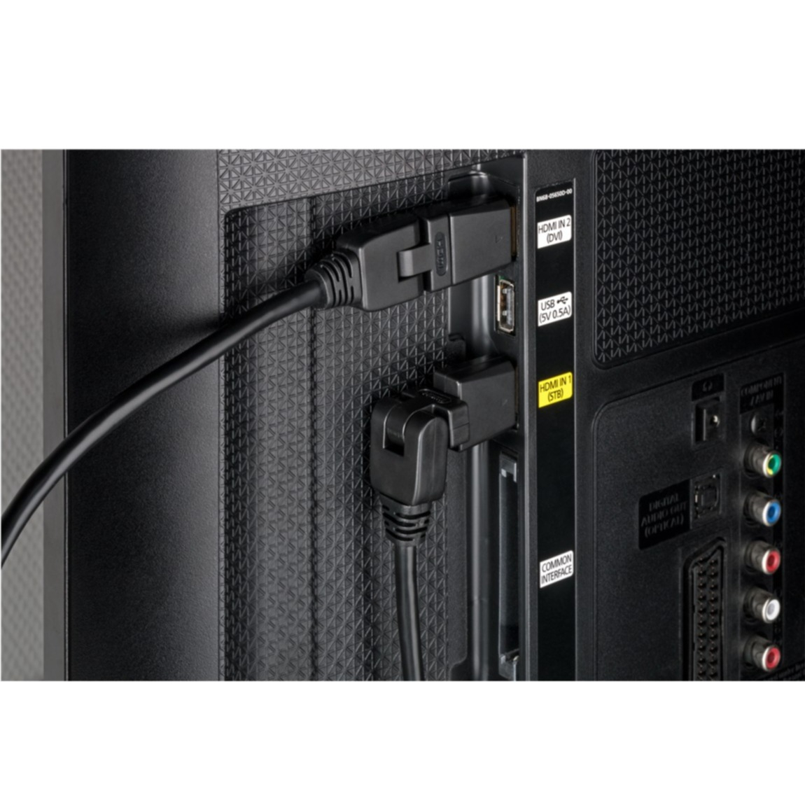 (5m) Highspeed 3D / 4K FullHD HDMI 2.0 360° Grad drehbares Kabel mit Ethernet Audio/Video Verbindungskabel (61292) - Schwarz