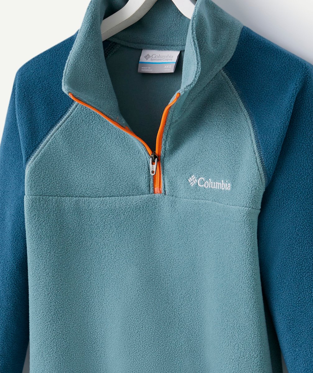 COLUMBIAPULL EN POLAIRE GARÇON AVEC DEMI-ZIP GLACIAL VERT CANARD