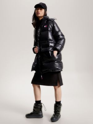 Botas puffer recicladas com acabamento brilhante
