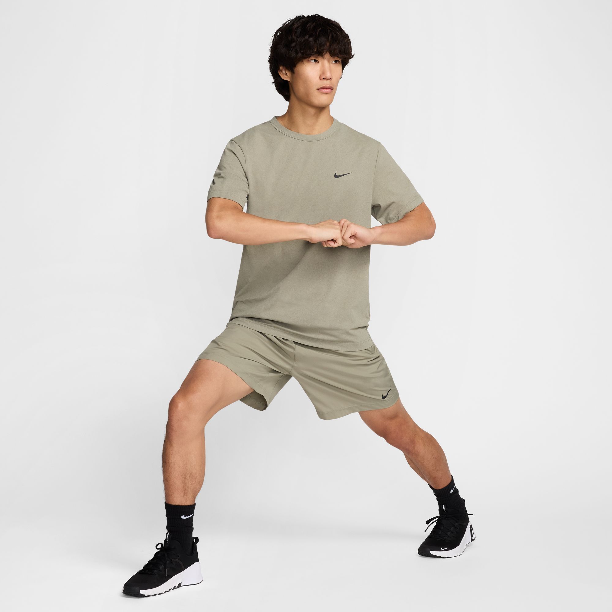 Dri-FIT UV Hyverse T-Shirt Herre 320/Light Army/Black