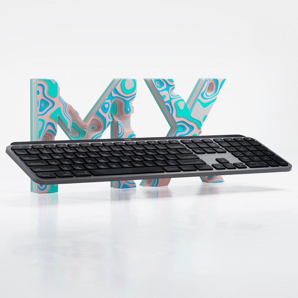 Logitech - MX Keys til Mac Space Grey Nordic