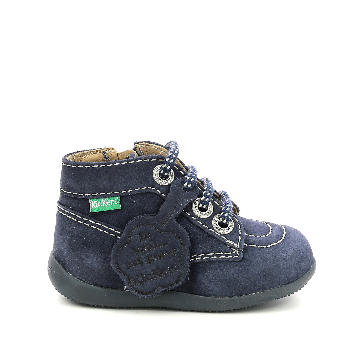 KICKERS<br>Botas de tornozelo de couro com zíper Bonzip-2