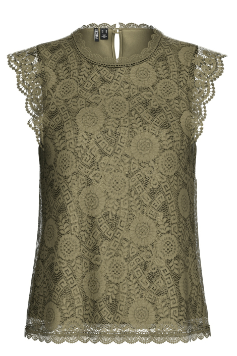 Pieces groene dames top
