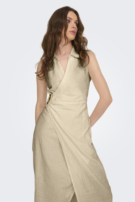 Jacqueline de Yong beige dames jurk