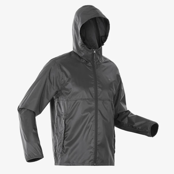 Decathlon Quechua - Jaqueta impermeável masculina Quechua Raincut com zíper frontal