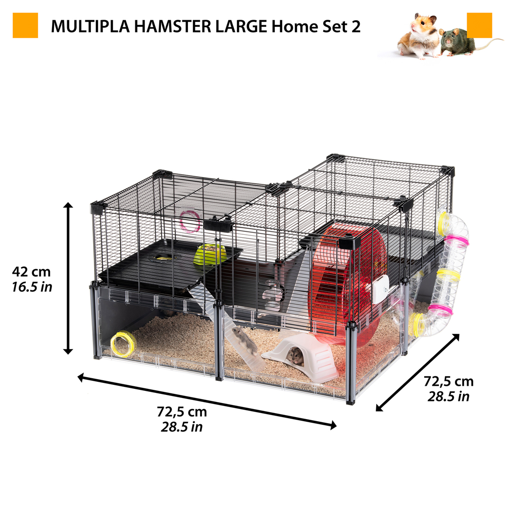 Ferplast - cage hamster - cage souris - cage hamster grande - grillage métallique - avec accessoires - modulaire - multipla