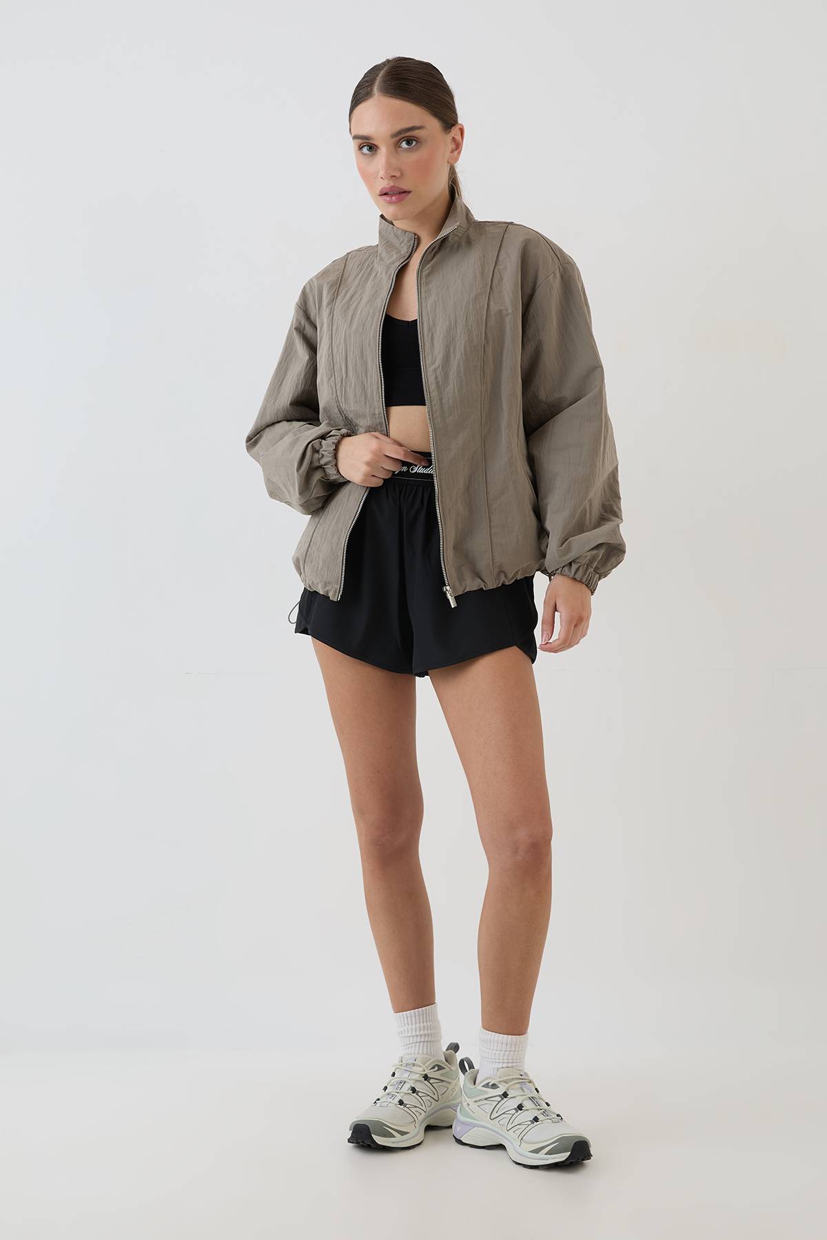 Veste À Col Montant Effet Peau De Pêche Dsgn Studio
