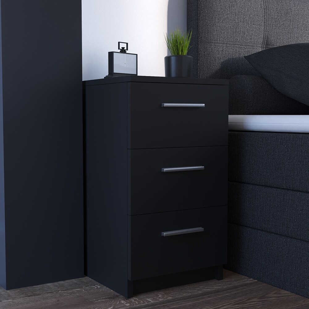 VICCO Nachtkommode Boxspringbett Nachtschrank Nachttisch Kommode Schrank schwarz